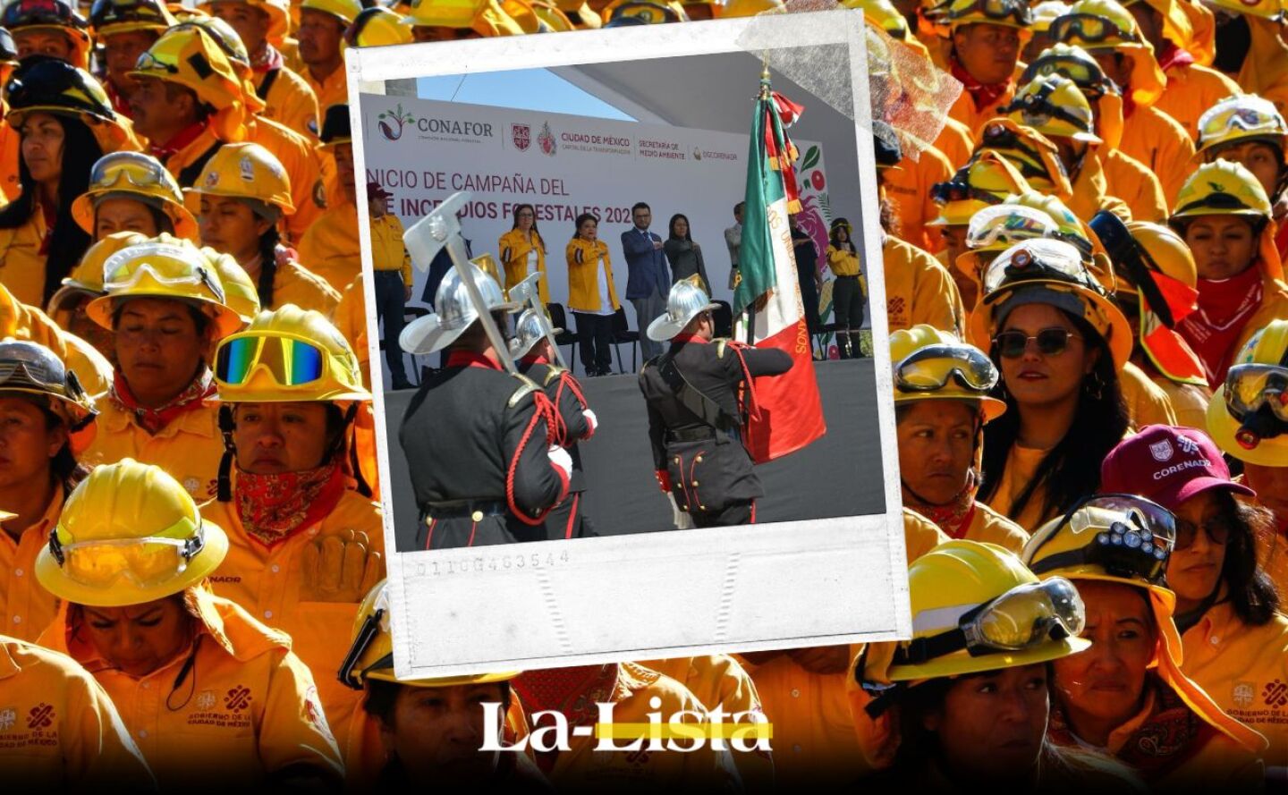 Clara Brugada y bomberos