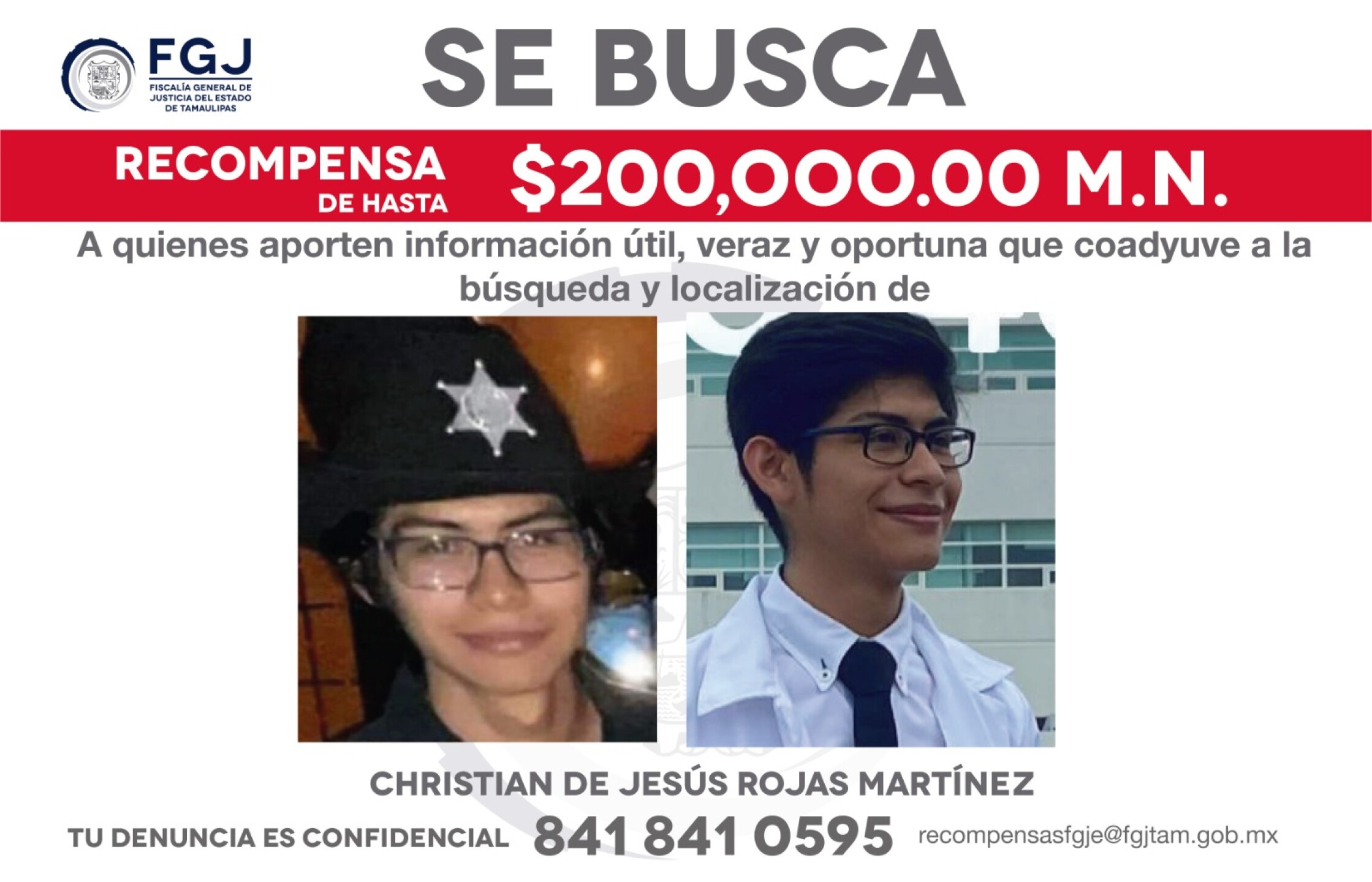 Recompensa agresor Melanie Tamaulipas