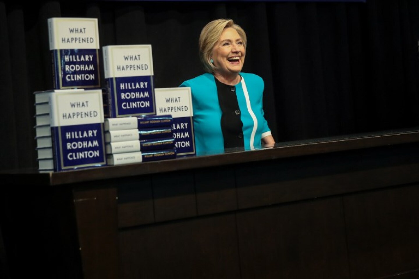 Hillary Clinton Signs Copies Of Her New Book "What Happened" In NYC