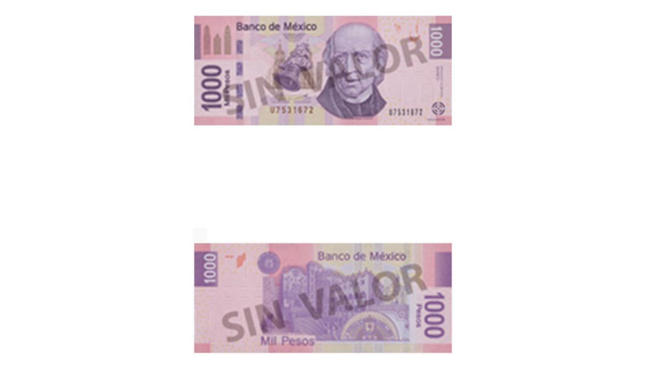 Billetes de 1000 pesos en proceso de retiro
