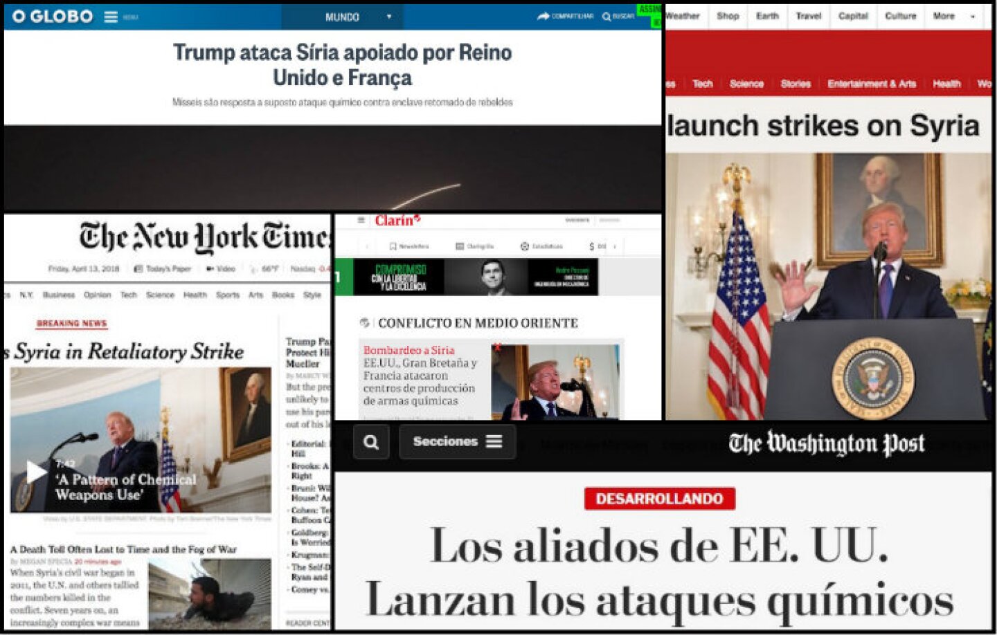 prensa mundial ataque siria